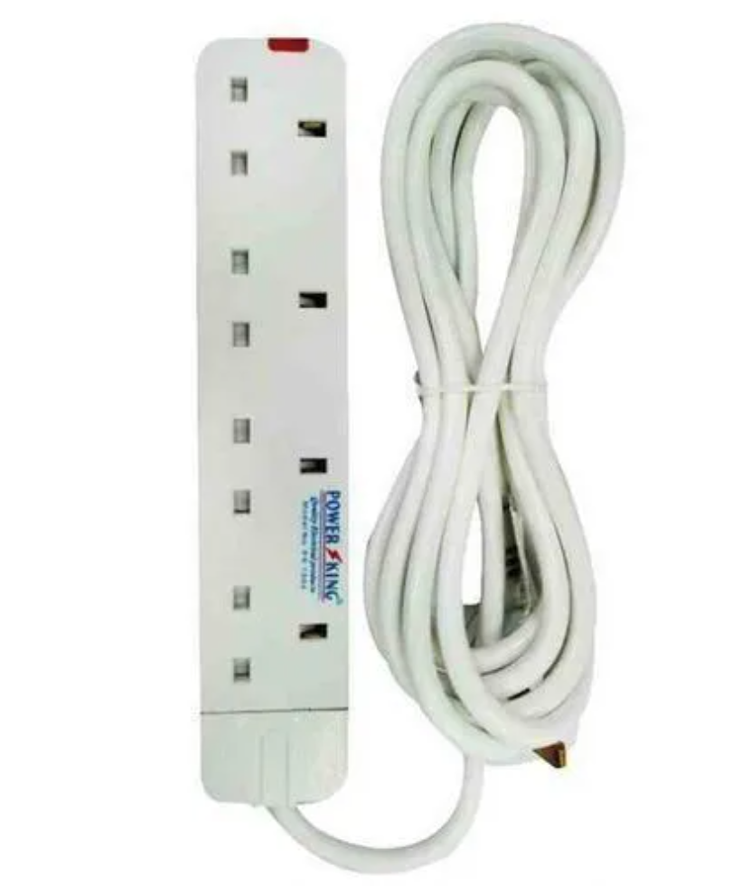 【Clearance Sale】Power King Best 4 Way Power Extension With Long Cable - White