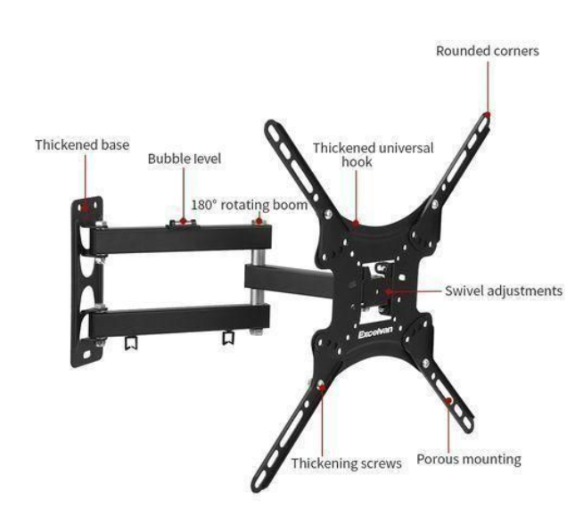 Home Design Full Motion Swivel 360 Degree TV MOUNT - 14 inch, 24 inch, 32 inch, 43 inch, 40 inch, 50 inch and 55 inch TILT ROTATING WALL MOUNT BRACKET