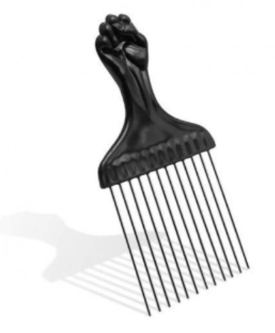 WT Metal Afro Comb Afro Pick Tool - Wide Toothed Comb