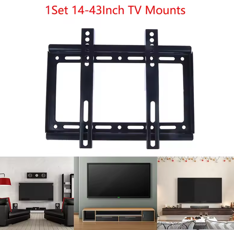 [Special Offer] TV Wall Mount TV Stand 14″-43″ Plasma wall bracket Steel Material Fixed Solid Wall mount suitable for 14 inch to 43 inch Tv