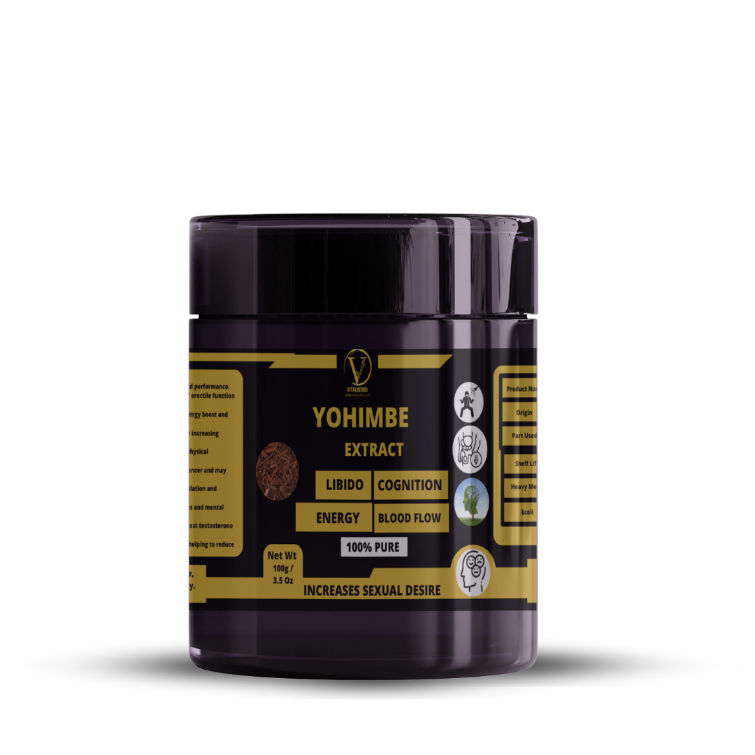 Yohimbe Extract Powder - 100% Pure,Enhances Libido,Improves Erectile Function,Boosts Energy Levels: