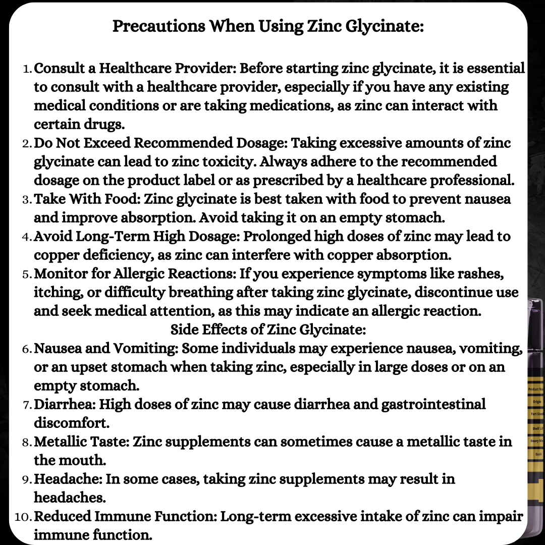 Zinc Glycinate Powder +  Pocket scale,- 100% PureEnhanced Immune Function,Improved Skin Health,Improved Mood