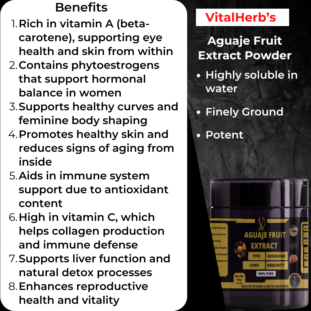 Aguaje Fruit Extract Powder  - 100% Pure,Supports natural body shaping and feminine curves,support hormonal balance