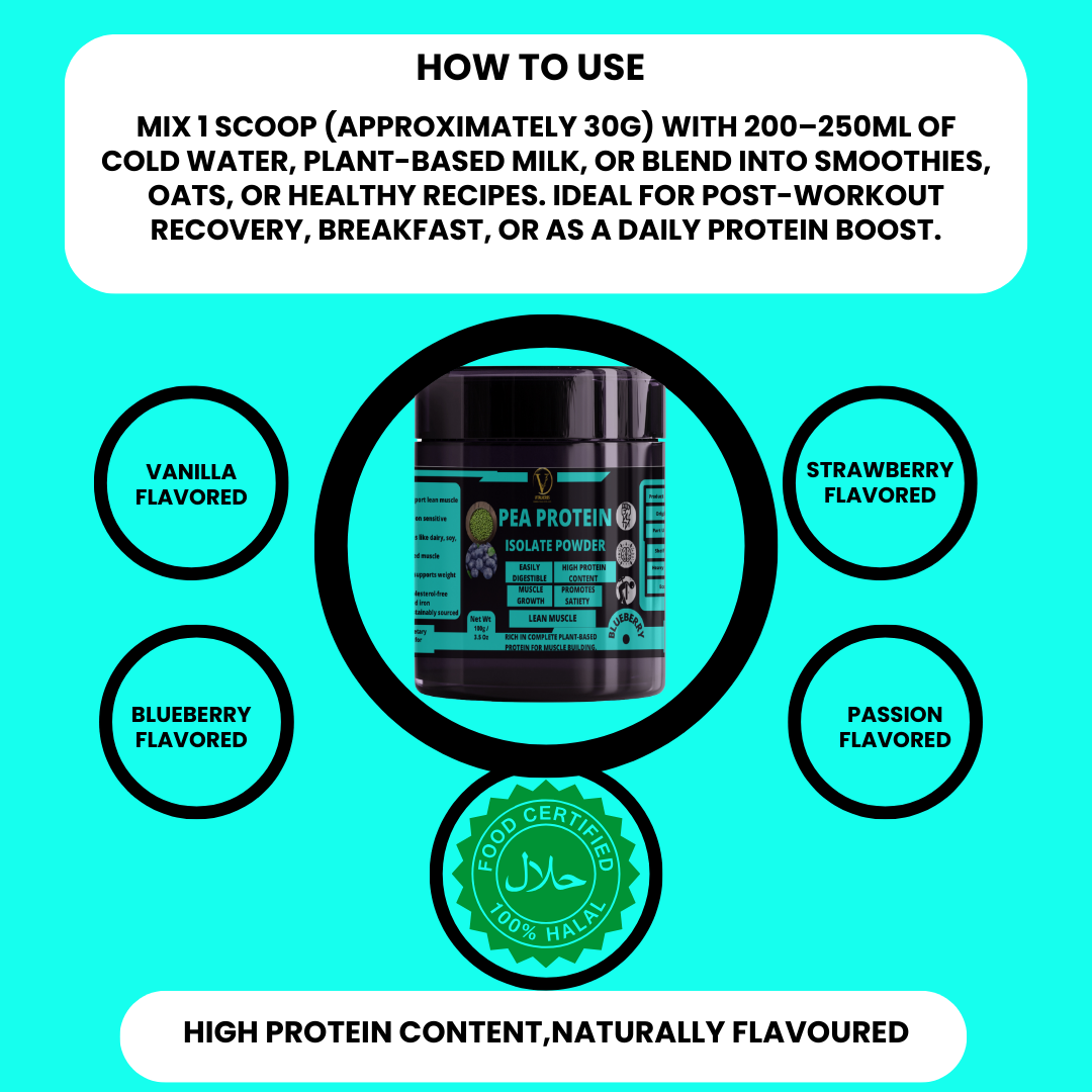 Pea Protein Isolate Powder (Flavored)  -High protein content ,Easily digestible,Helps control appetite