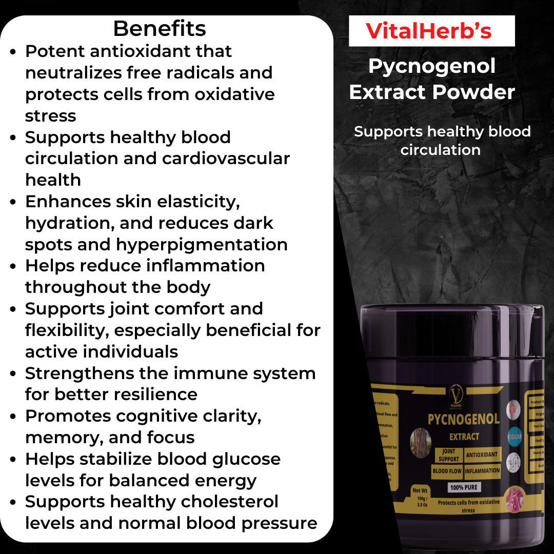 Pycnogenol® Extract Powder - Protects cells from oxidative stress,Supports healthy blood circulation