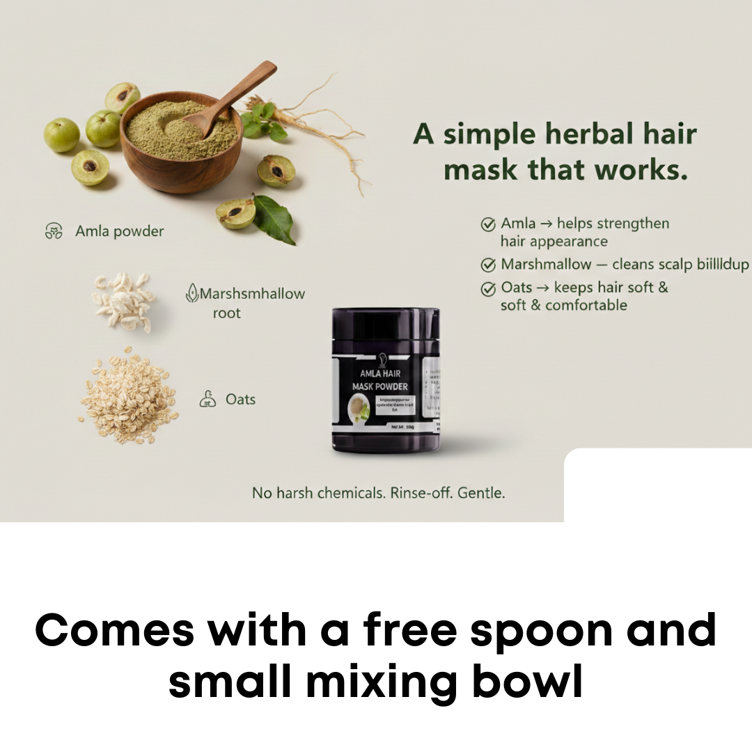 Amla Hair Mask Powder - Helps strengthen the appearance of weak or dull hair