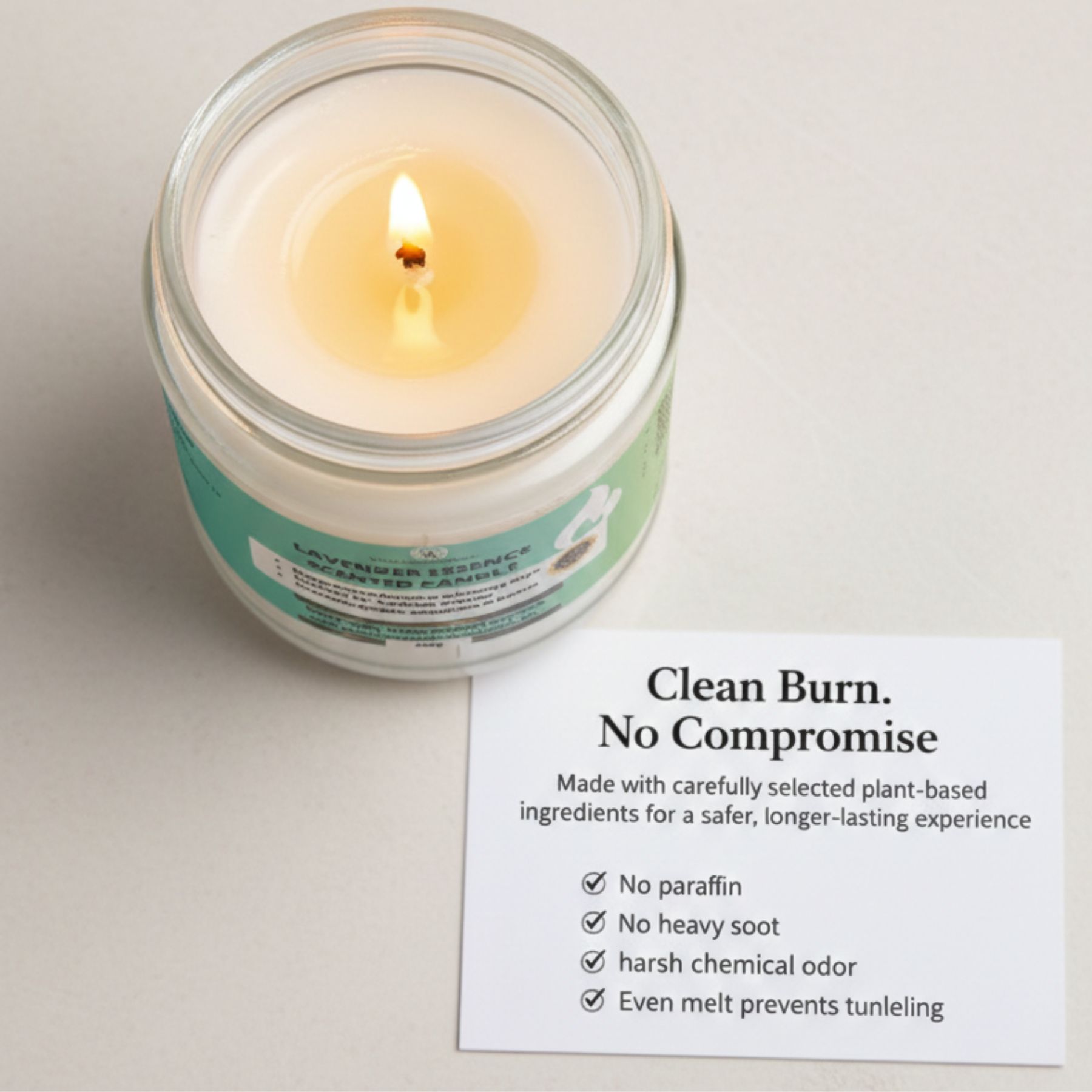 Lavender Essence Scented Candle - Promotes relaxation and emotional balance