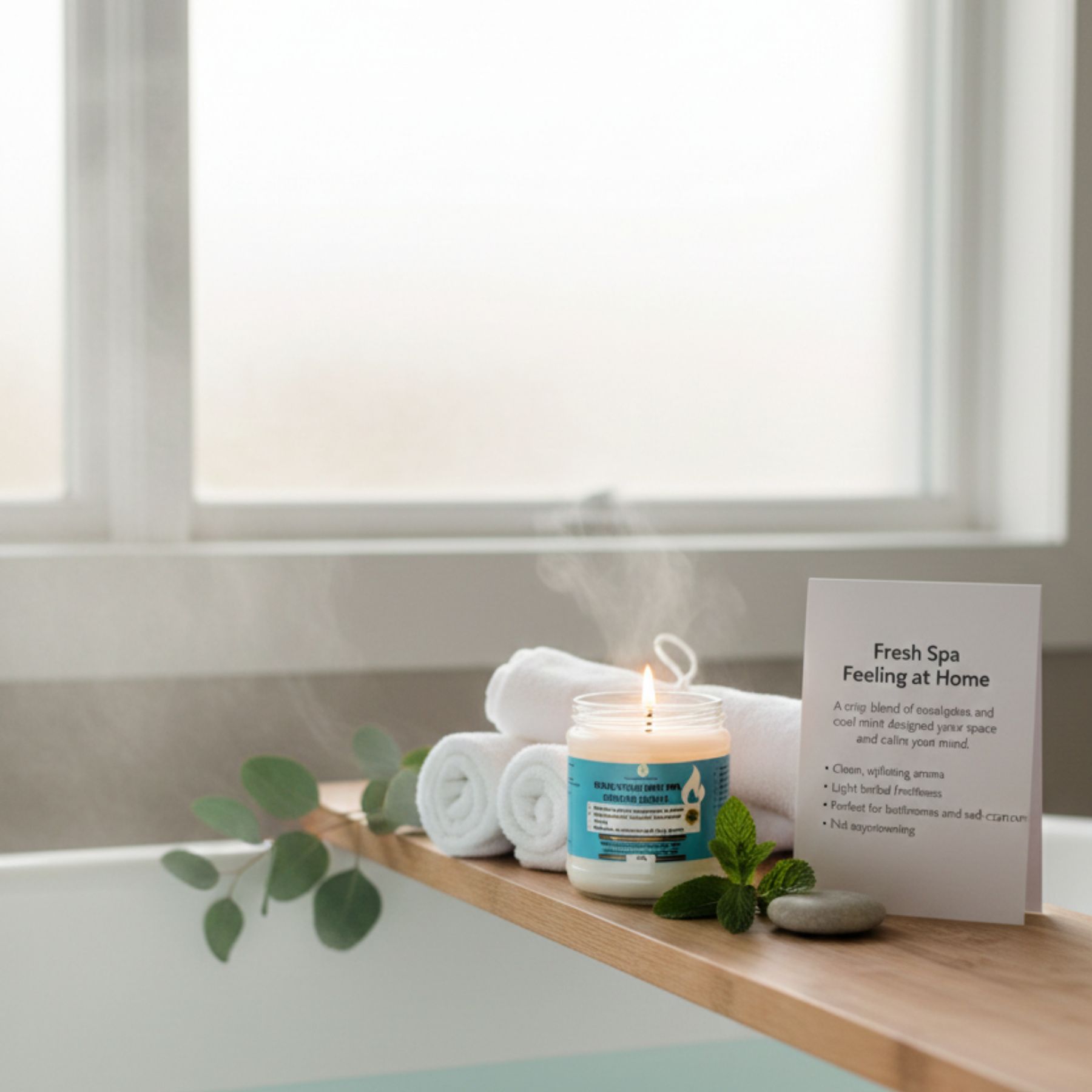 Eucalyptus Mint Spa Candle - Helps promote relaxation and mental clarity