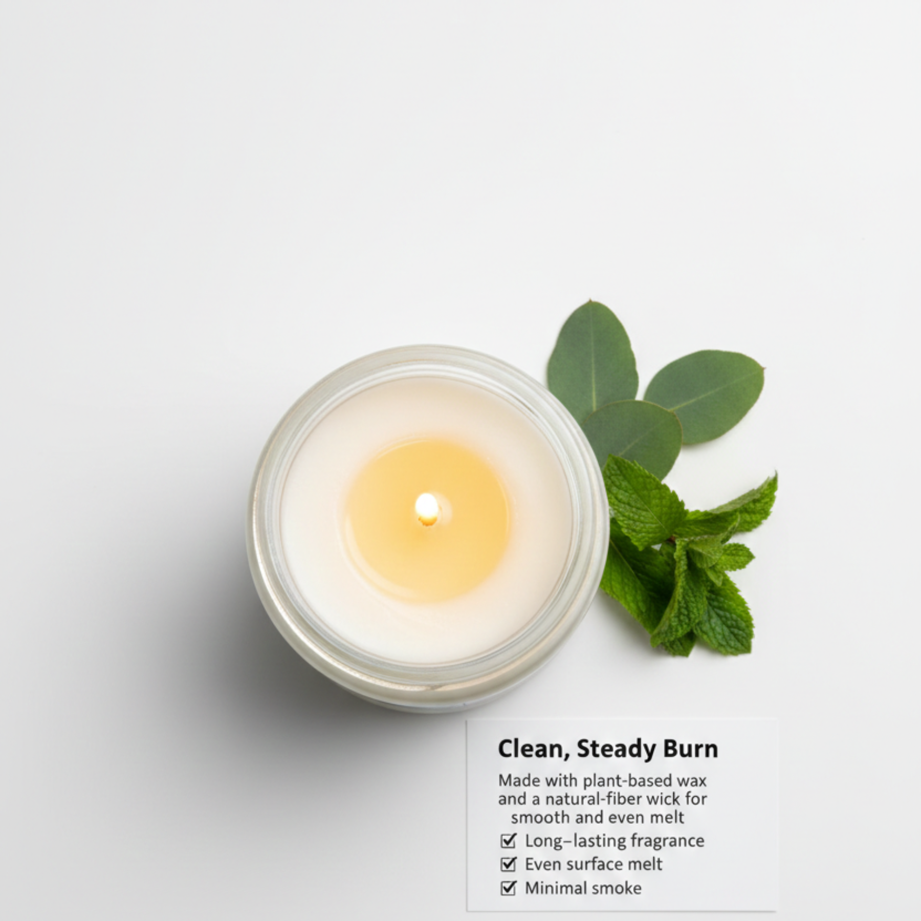 Eucalyptus Mint Spa Candle - Helps promote relaxation and mental clarity