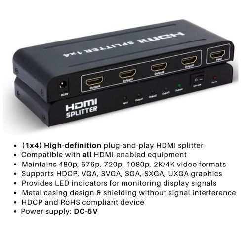 3D 4K HDMI Splitter (4-way)