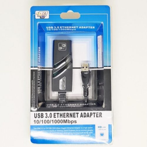 USB 3.0 SPEED TO RJ 45 External Network Card LAN Adapter 10/100/1000 Mbps Gigabit Ethernet(Black)