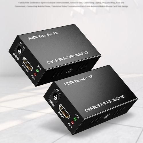 Top Quality 60M HDMI-Computer Extender 1080p 3D HDMI -Computer Transmitter Receiver Over Cat 5e/6 RJ45 Ethernet Converter