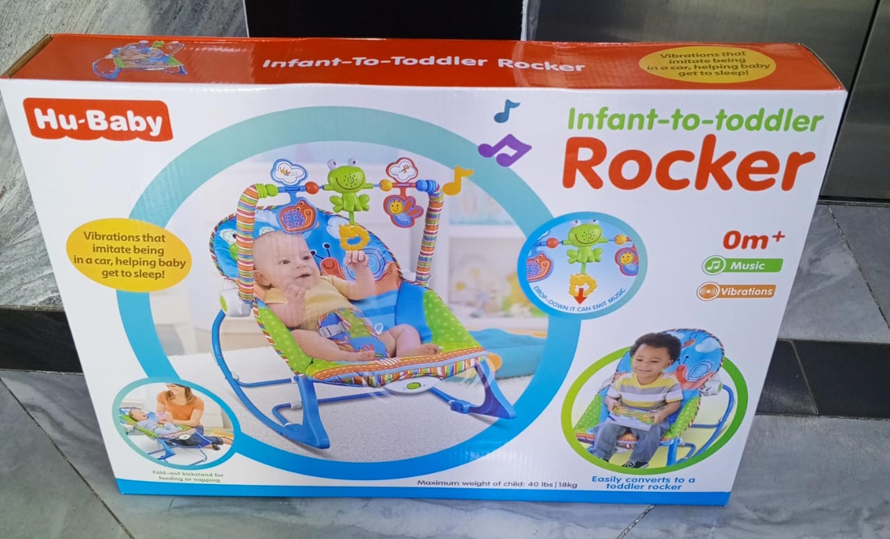 2in1 Baby rocker 
Max weight 18kgs 
Vibration/melody