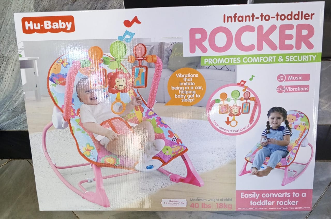 2in1 Baby rocker 
Max weight 18kgs 
Vibration/melody