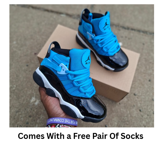 ⏰ TIME LIMITED OFF 🔥 - [ SHOP SMART AND SAVE BIG AT AN AMAZING OFFER PRICE 🤩🤩✨ !!! ] 1Pair Brand New High Quality Durable & Comfortable Kids Jordan 6 Sneakers . That Comes With a Free Pair of Socks