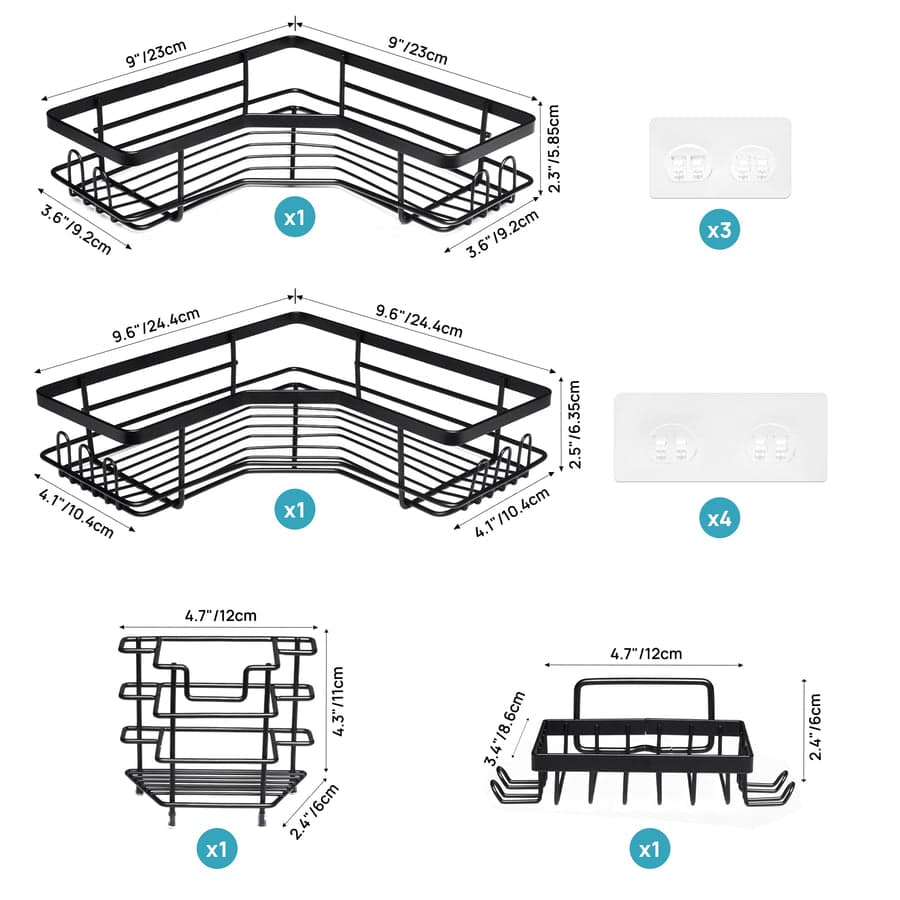 🏆🏆 TRUSTED QUALITY DEAL 🏆🏆 - 1 PC Corner Storage Rack, Waterproof, Strong Bearing, Multi-Functional, Modern Design, Free-Standing, Enamel Finish 🏠