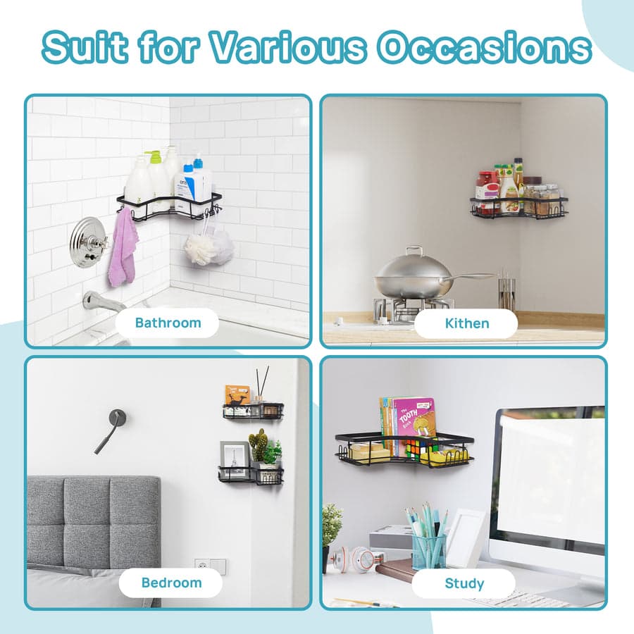 🏆🏆 TRUSTED QUALITY DEAL 🏆🏆 - 1 PC Corner Storage Rack, Waterproof, Strong Bearing, Multi-Functional, Modern Design, Free-Standing, Enamel Finish 🏠