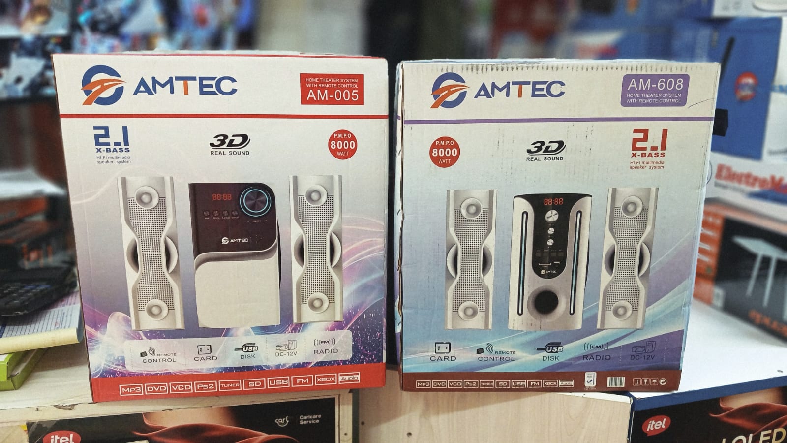 🌈 EVERYDAY SAVINGS 🌈  - AMTEC AM-608 2.1 Channel Subwoofer X Bass Bluetooth FM USB Powerful Sound System Home Theatre High Quality