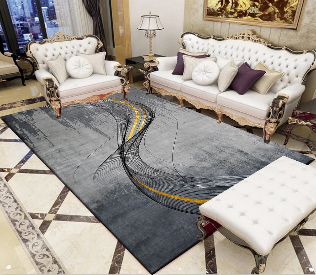 🔔 ALERT OFFER 🔔 1pc 3D Floral Carpet 7x10 Large Rectangular Plush Soft Cotton Rug Modern Living Room Bedroom Floor Decor Non-Slip Comfortable Home Mat