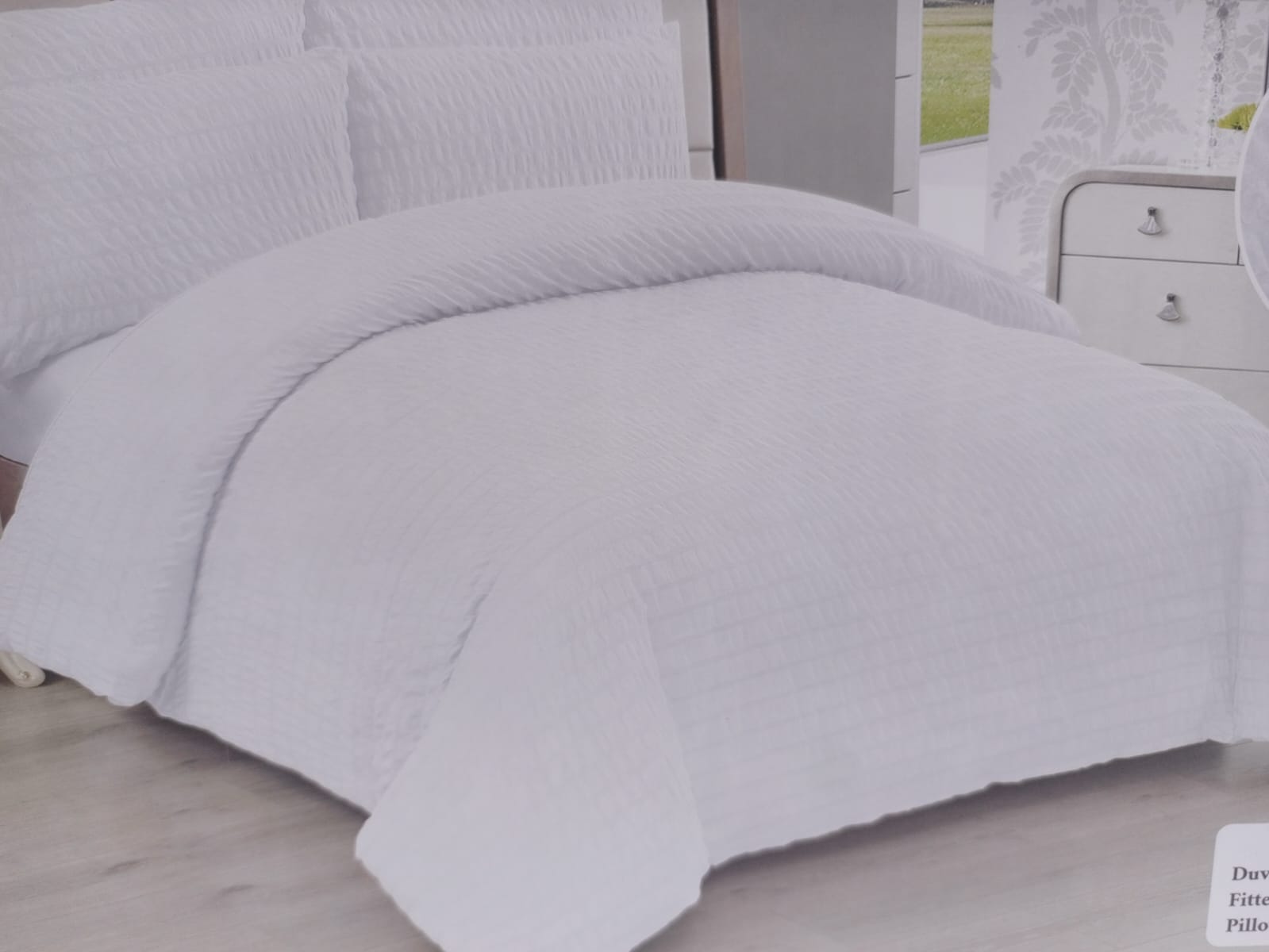 🔥 SPECIAL OFFER 🔥 6 Pcs Tufted Duvet Cover Set 6x6ft – 1 Duvet Cover, 1 Bedsheet & 4 Pillowcases Cotton Blend Modern All-Season Bedding Set