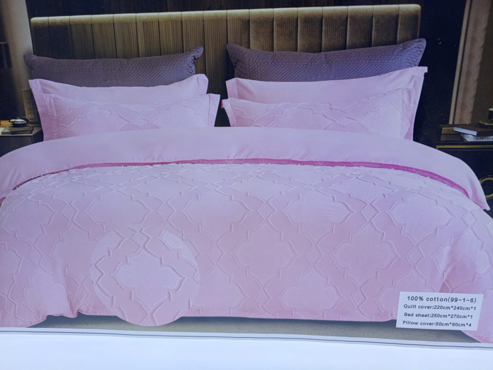 🔥 SPECIAL OFFER 🔥 6 Pcs Tufted Duvet Cover Set 6x6ft – 1 Duvet Cover, 1 Bedsheet & 4 Pillowcases Cotton Blend Modern All-Season Bedding Set