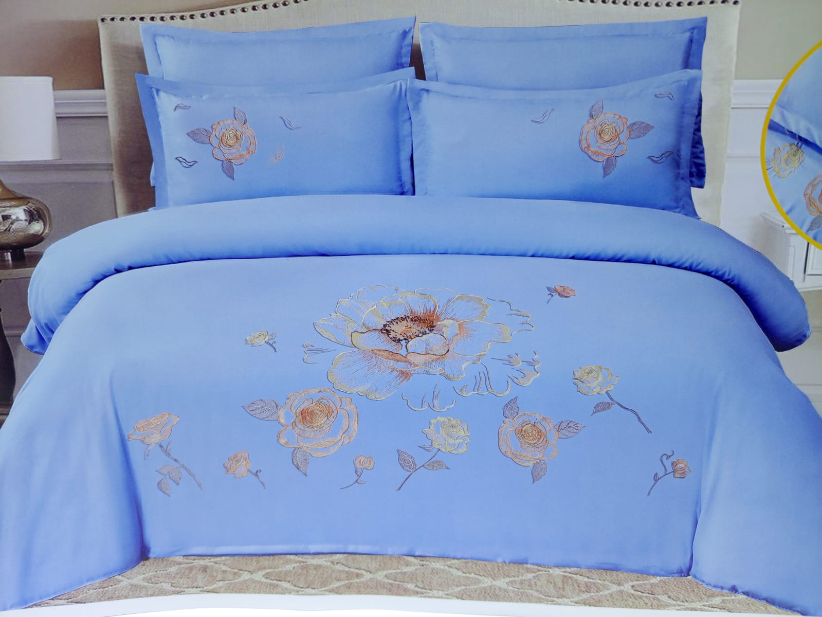 🔥 SPECIAL OFFER 🔥 6 Pcs Tufted Duvet Cover Set 6x6ft – 1 Duvet Cover, 1 Bedsheet & 4 Pillowcases Cotton Blend Modern All-Season Bedding Set