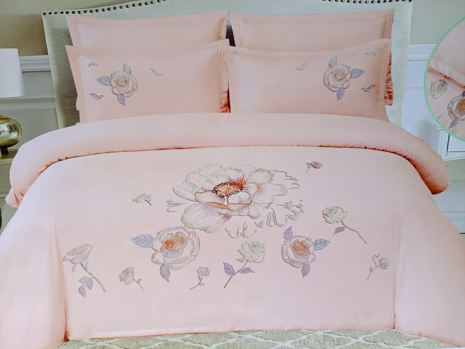 🔥 SPECIAL OFFER 🔥 6 Pcs Tufted Duvet Cover Set 6x6ft – 1 Duvet Cover, 1 Bedsheet & 4 Pillowcases Cotton Blend Modern All-Season Bedding Set