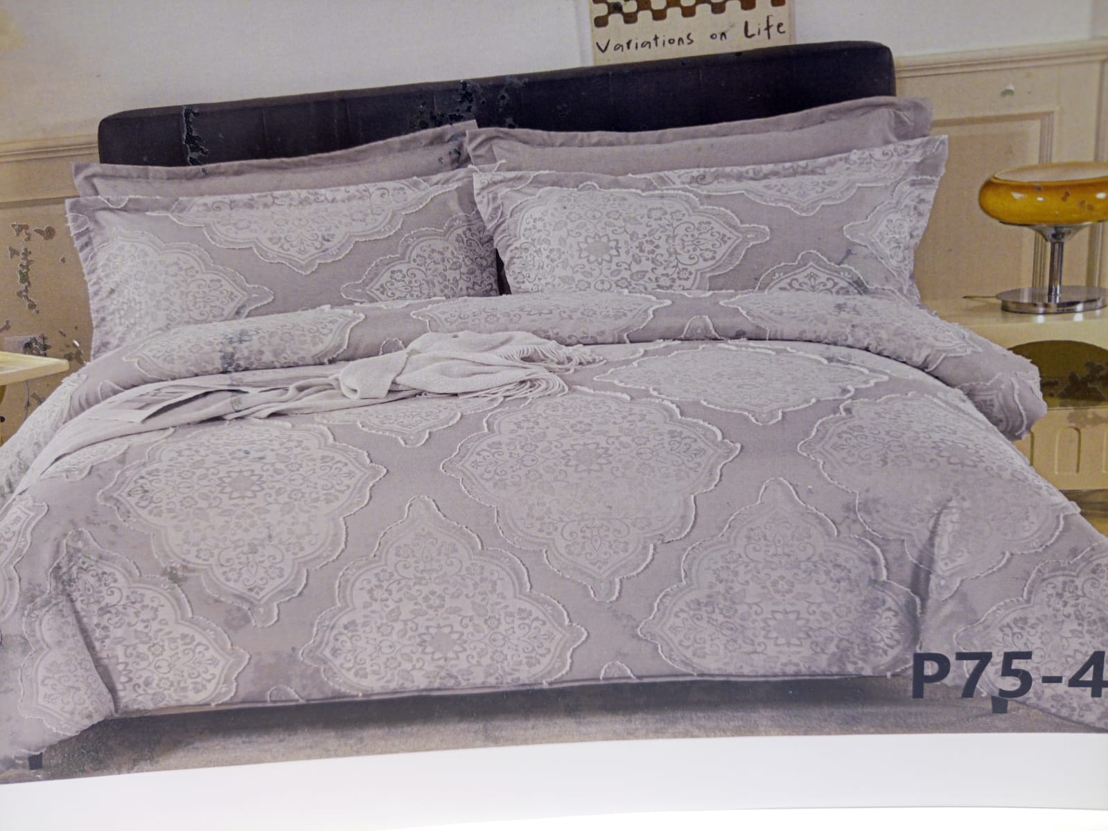 🔥 SPECIAL OFFER 🔥 6 Pcs Tufted Duvet Cover Set 6x6ft – 1 Duvet Cover, 1 Bedsheet & 4 Pillowcases Cotton Blend Modern All-Season Bedding Set