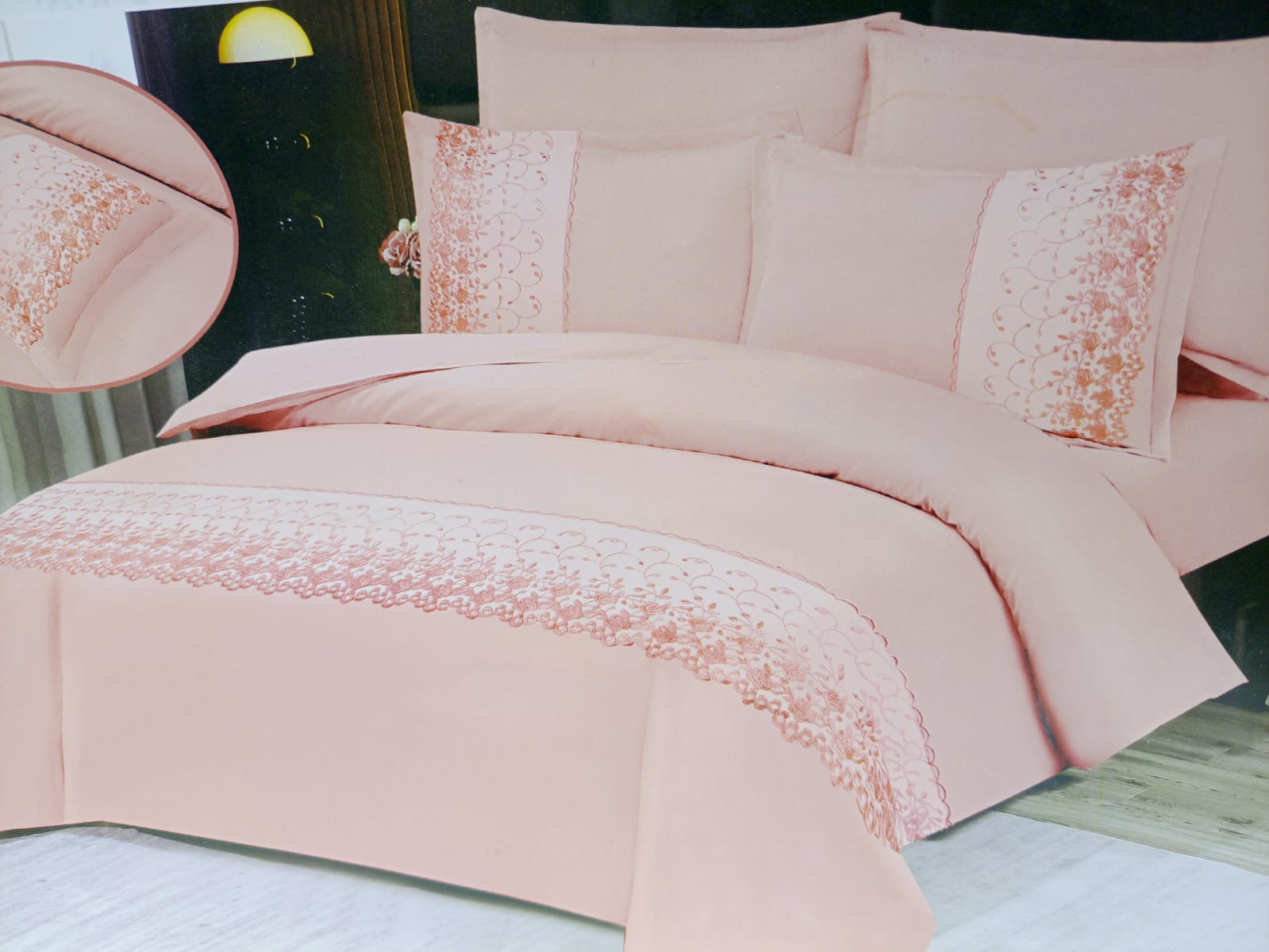 🔥 SPECIAL OFFER 🔥 6 Pcs Tufted Duvet Cover Set 6x6ft – 1 Duvet Cover, 1 Bedsheet & 4 Pillowcases Cotton Blend Modern All-Season Bedding Set