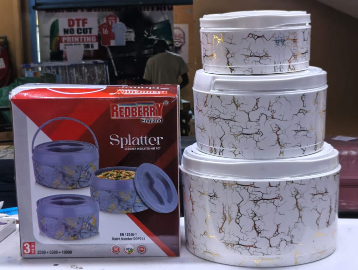 💎 EXCLUSIVE OFFER 💎 3PCS Splatter Hotpots Set | Aluminium with Ceramic Coating | Double Handles | Capacities 2500ml, 5000ml & 10000ml | Large Kitchen Cookware