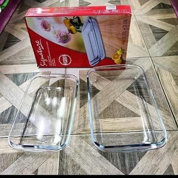 🎁 GIFT OFFER 🎁 2PCS Square Glass Baking Tins | Easy to Clean | Oven-Safe up to 100°C | Durable Pastry & Cooking Utensils | Home & Kitchen