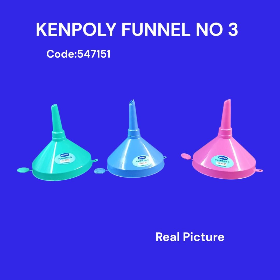 🎯 LIMITED OFFER 🎯 Kenpoly Plastic Funnel No. 3 – Durable Food Grade Kitchen Funnel for Oil, Water, Liquids & Dry Ingredients Easy Pour Multi-Purpose Tool 🌟