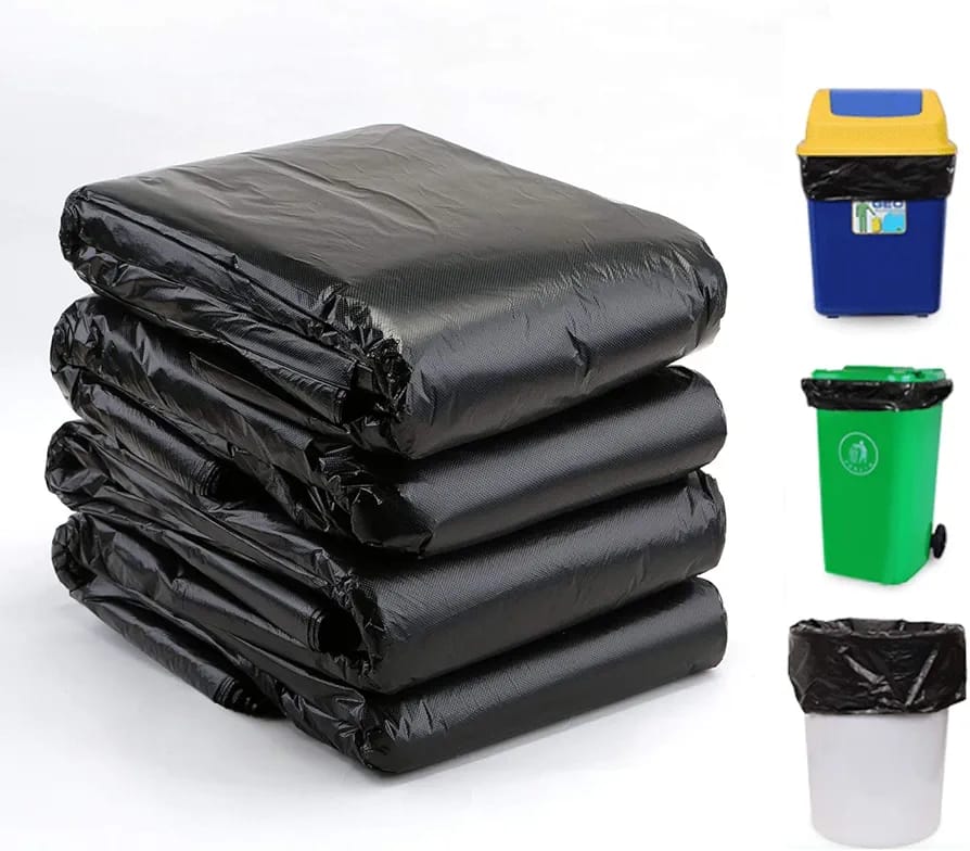 ⏰ TIME LIMITED OFFER ⏰-50pcs Garbage / Trash Bags – Heavy Duty Kitchen & Outdoor Waste Bags Leakproof Durable Eco-Friendly Multipurpose Rubbish Bags 🗑️