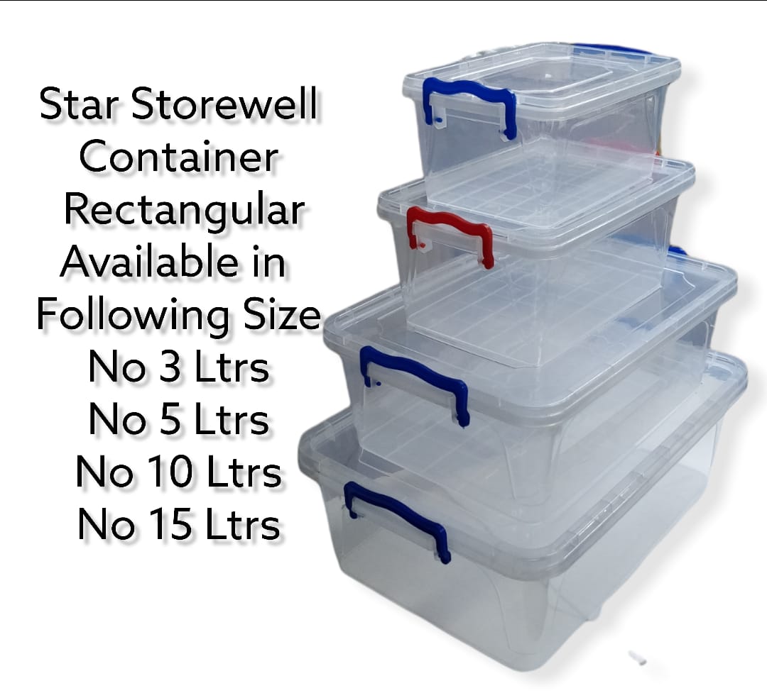 💎 EXCLUSIVE OFFER 💎 Star Storewell Rectangular Containers – Airtight Food Storage Boxes Durable BPA-Free Plastic for Kitchen, Pantry & Refrigerator Organization