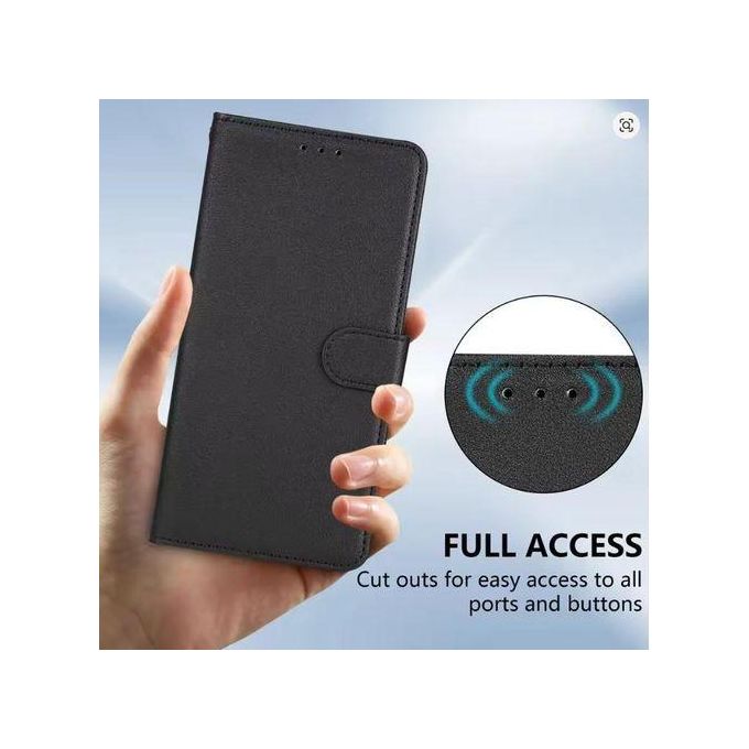 Infinix Hot 60i Case Flip Wallet Book Leather Magnetic Stand Case with Card Slots & All-Round Protection Phone Case/ cover