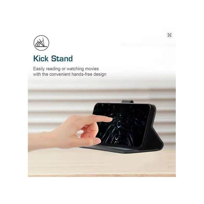 Infinix Hot 60i Case Flip Wallet Book Leather Magnetic Stand Case with Card Slots & All-Round Protection Phone Case/ cover