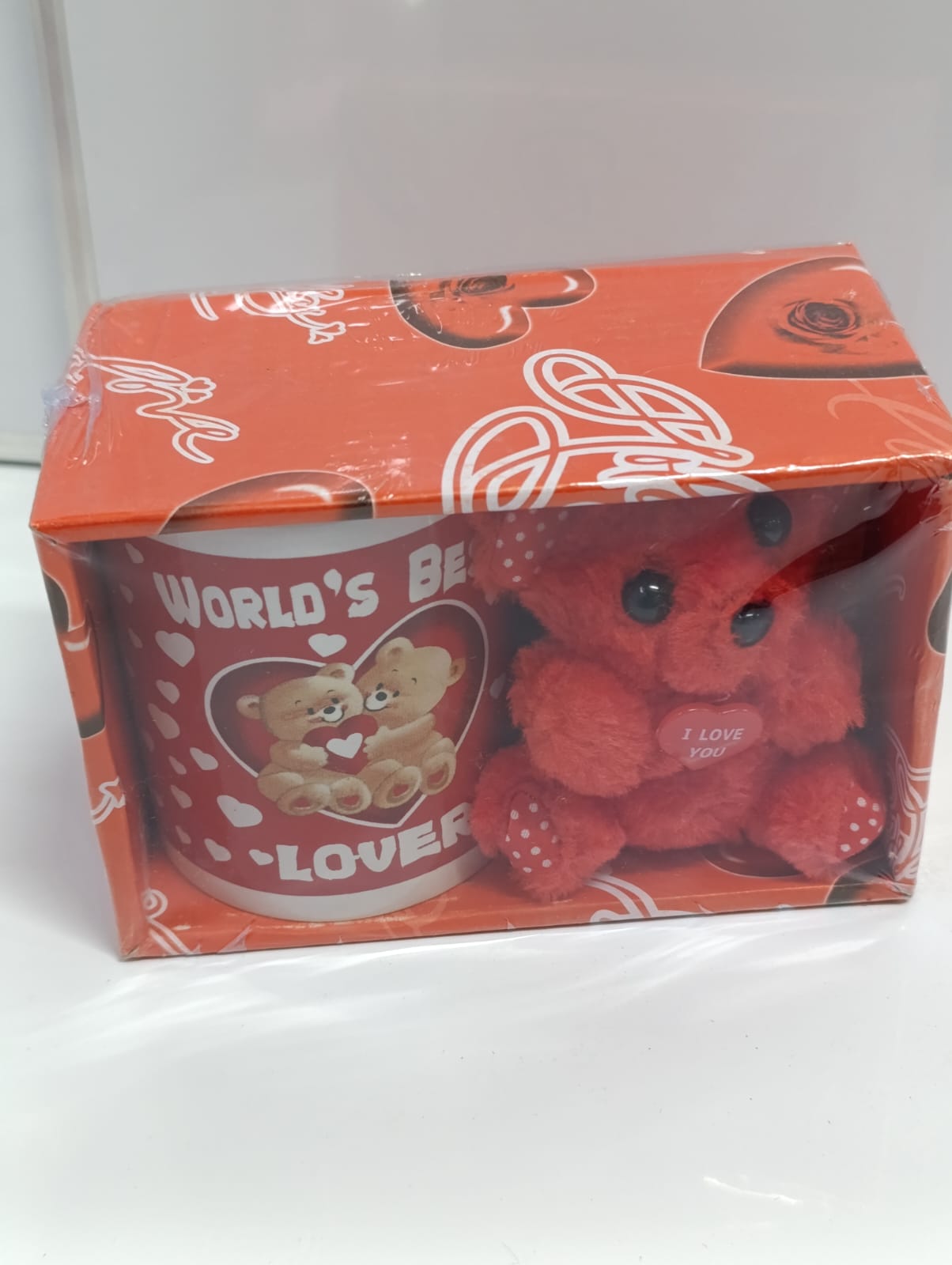 ⭐ MEGA OFFER ⭐ 1PC Valentine’s Gift Set – Romantic Mug with Cute Teddy Bear – Perfect Love
