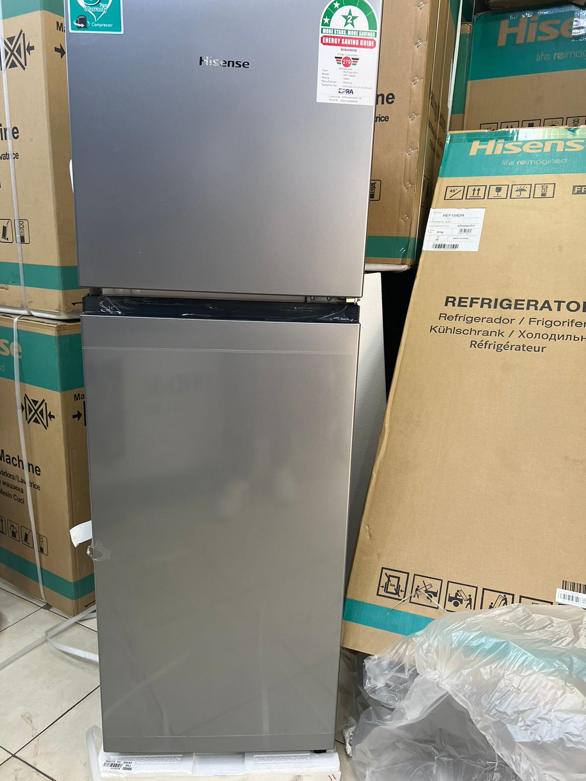 🛍️ ONLINE OFFER 🛍️ Hisense Double Door Fridge – 154L, 30L Freezer, Energy Efficient