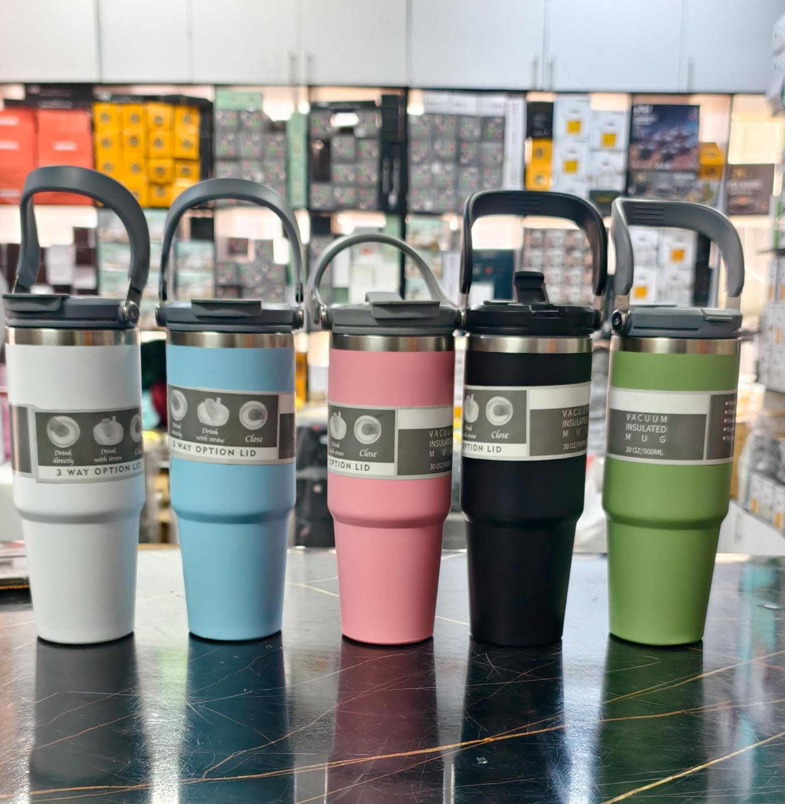 💎 MEGA SAVER OFFER 💎 1pc Stanley Cup 900ml Stainless Steel Vacuum Flask – 2-Layer Corrosion Resistant Travel Mug, Multiple Colors