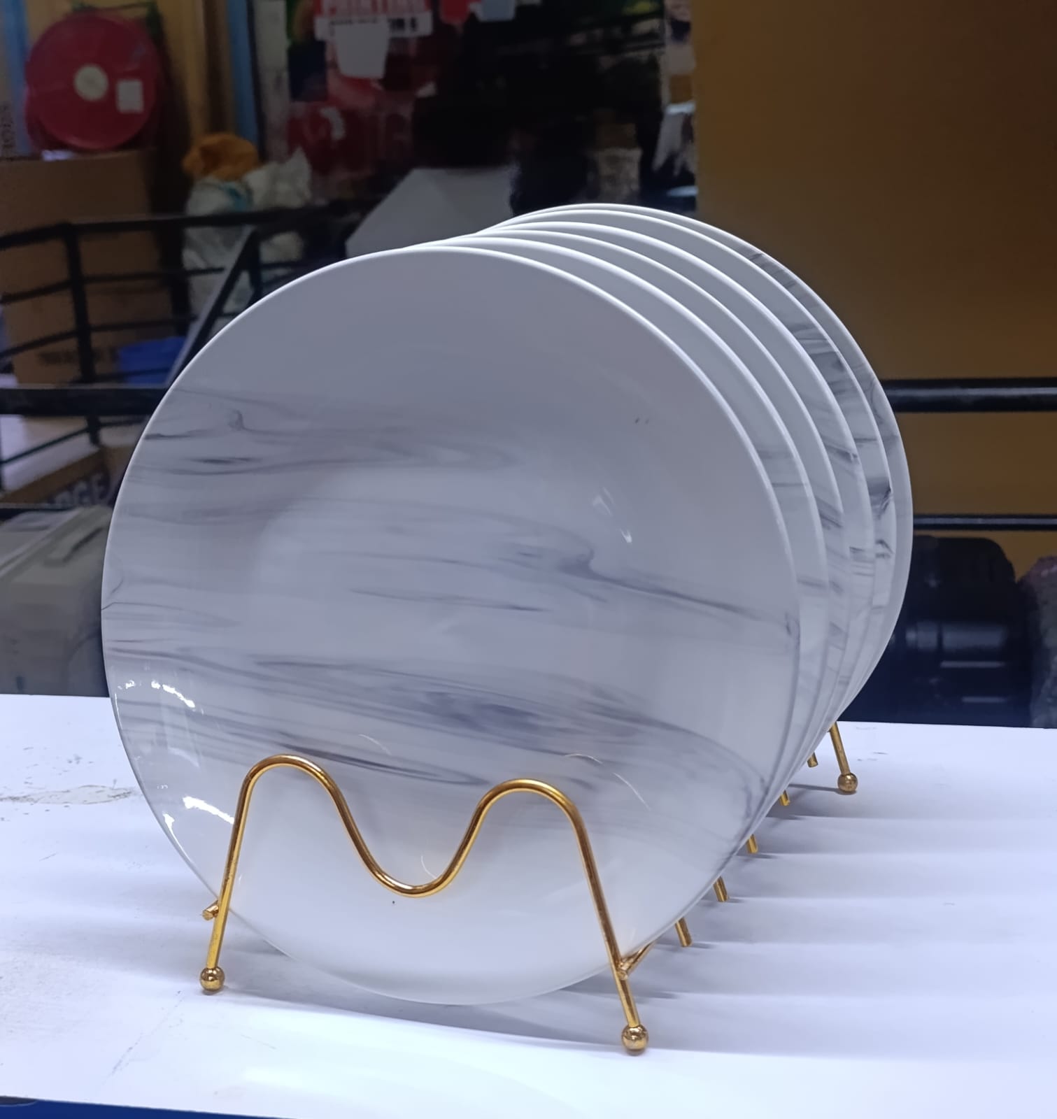 🎁 BONUS OFFER 🎁 6PCS 10.5 Inch Dinner Plates Durable Ceramic Serving Plates Modern Kitchen Tableware Set For Home Restaurant Use