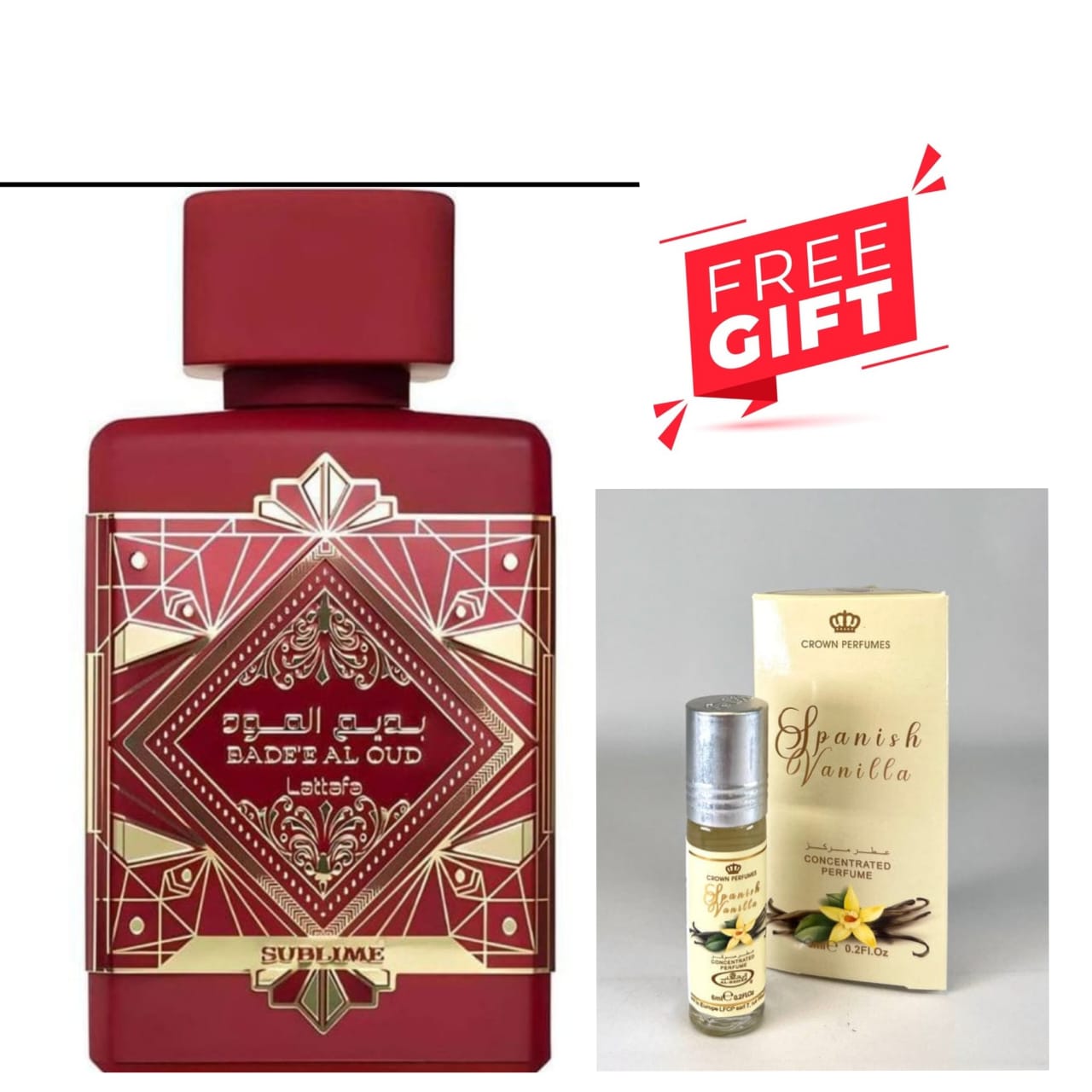Lataffa Badee Al Oud Sublime EDP 100 Ml + Free Spanish Vanilla Oil 6ml