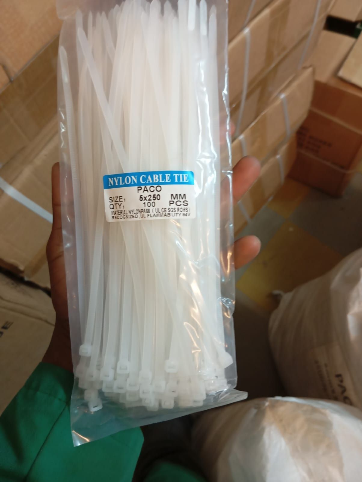 5X200MM NYLON CABLE TIE WRAPS (100pcs)