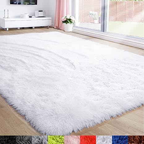 Super Soft 5 BY 8 Fluffy Carpets Indoor Plush Area Rugs for Living Room Bedroom Anti-Skid