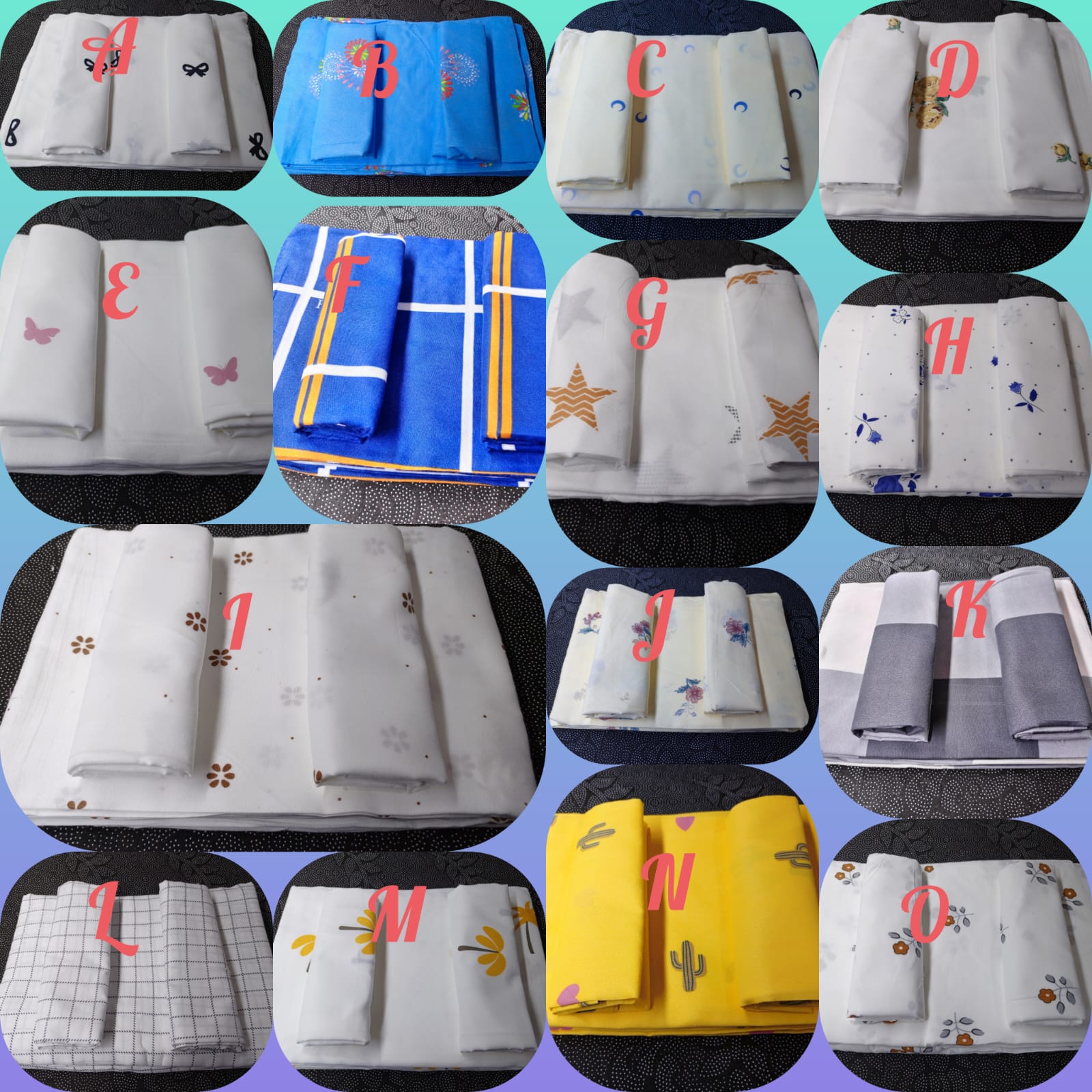 5x6 Bedsheet Set 4 Pcs (2 Bedsheets & 2 Pillowcases)