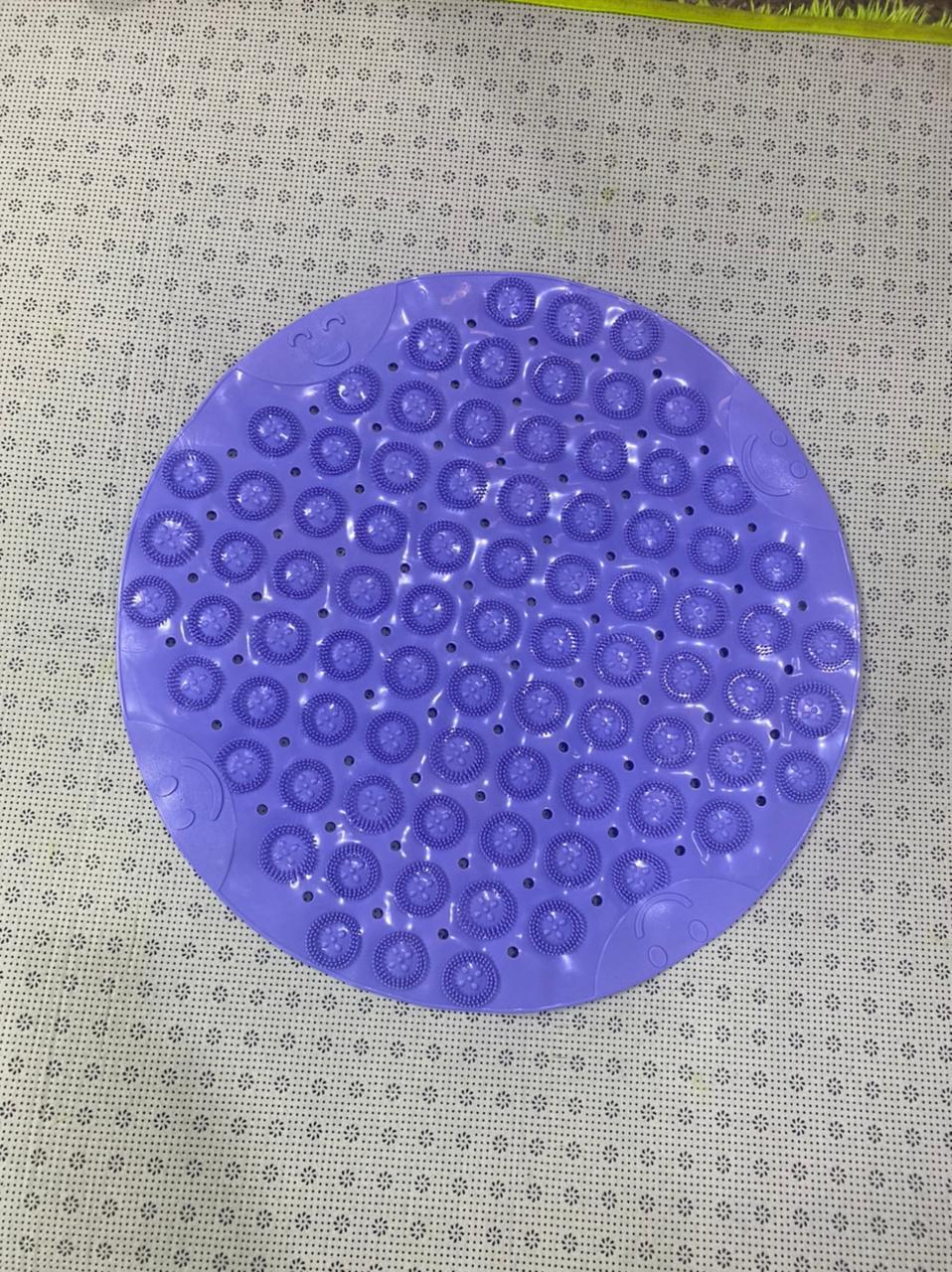 55cm Round Anti-Slip Rubber Foot Massager Cleaner/Scrubber Shower Bath Mat for Bathroom Floor