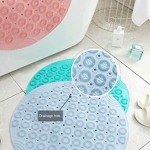 55cm Round Anti-Slip Rubber Foot Massager Cleaner/Scrubber Shower Bath Mat for Bathroom Floor