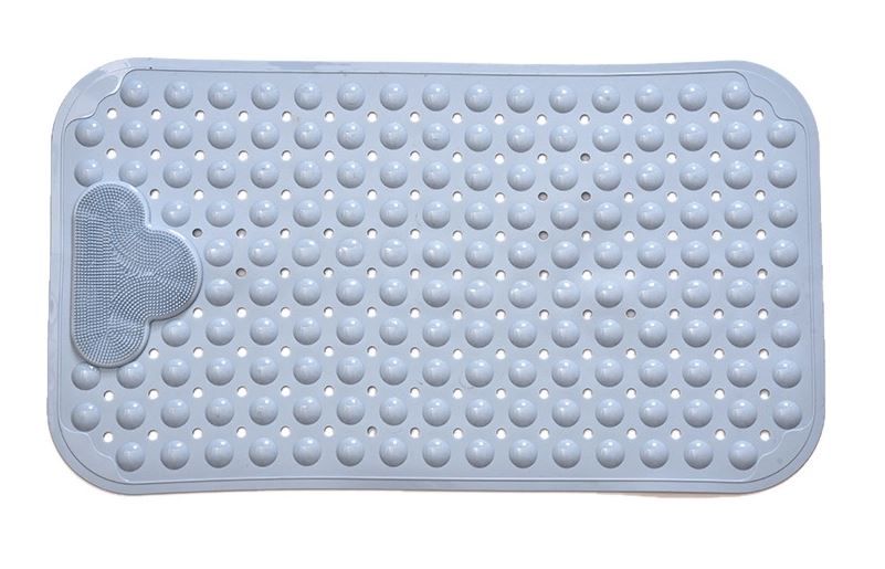 Antislip bathroom mat with foot scrub