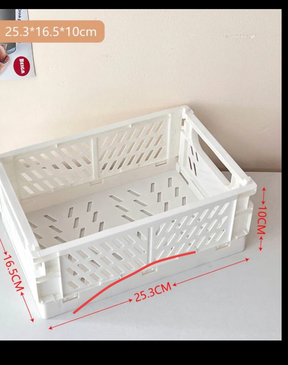 Foldable Plastic Desk Organizer Collapsible Plastic Folding Storage Box Basket Cosmetic Container Desktop Holder for Office Home