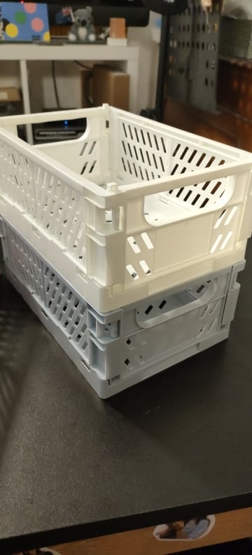 Foldable Plastic Desk Organizer Collapsible Plastic Folding Storage Box Basket Cosmetic Container Desktop Holder for Office Home