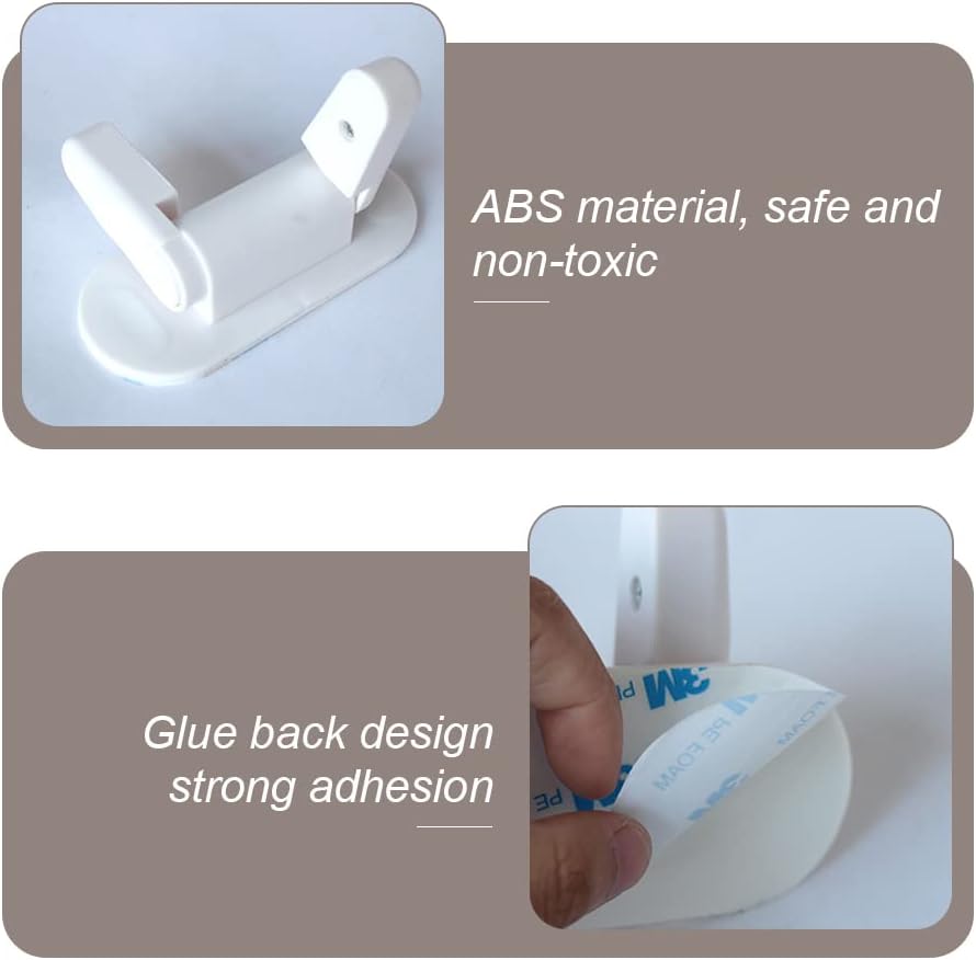 Door Lock Without Drilling Lever Locks Strong Adhesive Baby Safety Door Handle Locks Latches Door Handle Child Proof Locks for Childproof Petproof